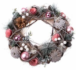 Coroniță de Crăciun din răchită Merry berry,diametru 33 cm