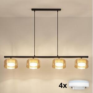 Brilagi - LED Lustră suspendată AURA LUX 4xGX53/30W/230V negru/auriu