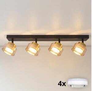 Brilagi - LED Spot AURA LUX, 4x GX53, 30W, 230V, negru/auriu