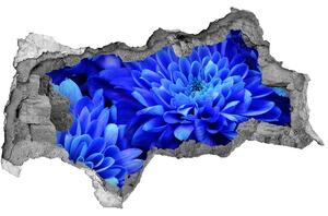 Autocolant gaură 3D Aster albastru