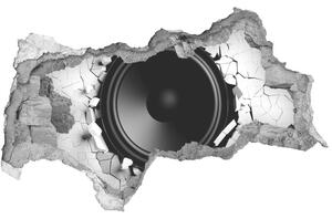 Fototapet 3D gaură în perete vorbitor
