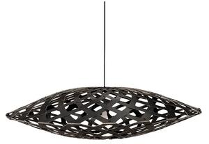 Flax Lustră Pendul Ø110 2 Laturi Negru - David Trubridge