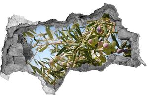Autocolant de perete gaură 3D oliv