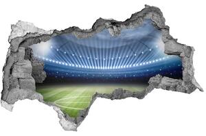 Fototapet 3D gaură în perete Stadionul de fotbal în acțiune