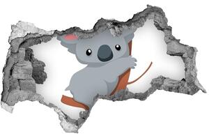 Autocolant gaură 3D Koala într-un copac