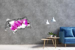 Autocolant un zid spart cu priveliște orhidee roz