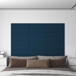 Panouri de perete 12 buc. albastru 60x30 cm catifea 2,16 m²