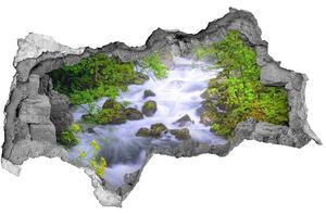 Autocolant de perete gaură 3D râu de munte
