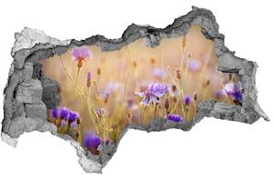Autocolant un zid spart cu priveliște flori de câmp