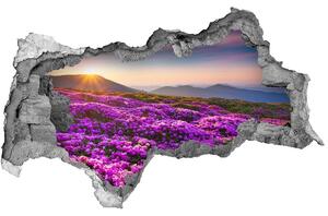 Fototapet un zid spart cu priveliște Flori în munți