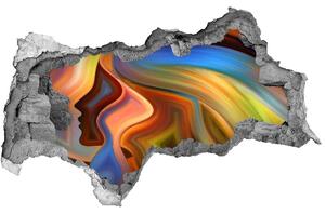 Autocolant de perete gaură 3D abstracțiune