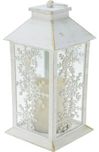 Lanternă cu lumânare LED Trifle Snowflake alb, 14x 28 cm