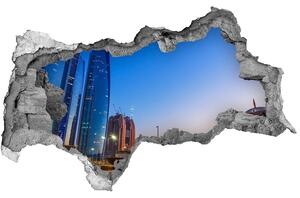 Autocolant un zid spart cu priveliște Străzile din Abu Dhabi