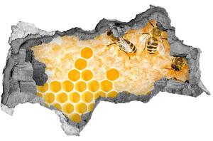 Autocolant de perete gaură 3D albinele lucrătoare