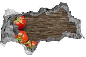 Autocolant 3D gaura cu priveliște Tomate pe lemn