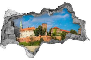 Fototapet un zid spart cu priveliște Cracovia, Polonia