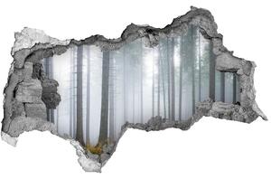 Autocolant un zid spart cu priveliște Ceață în pădure
