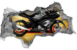 Autocolant 3D gaura cu priveliște Motocicletă