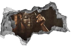 Autocolant gaură 3D mască africană