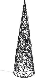 Con LED de Crăciun Blackwire negru, 12 x 40 cm
