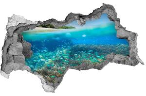 Fototapet 3D gaură în perete recif de corali