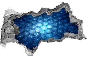 Fototapet 3D gaură în perete cristale