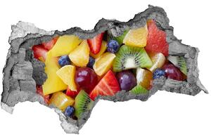 Fototapet un zid spart cu priveliște fructe tocat