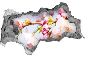 Autocolant un zid spart cu priveliște flori de cireș