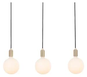 Linear Triple Lustră Pendul w/3 Sphere IV Brass/White - Tala