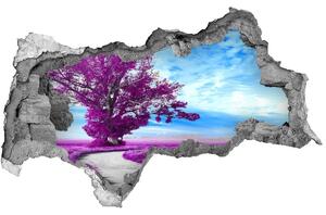 Autocolant 3D gaura cu priveliște Copac și calea