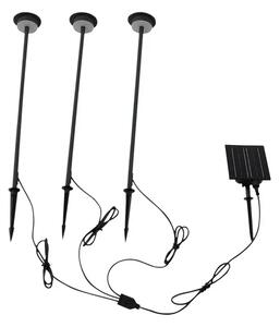 Lyris Lampă cu celule solare w/Vârf de pământ 3 pcs. Negru - Lindby