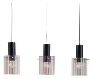 Eirian 3 Lustră Pendul Clear/Black - Lucande
