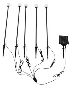 Freydis Lampă cu celule solare w/Vârf de pământ 5 pcs. Negru - Lindby