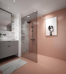 Erga Paris, Paravan de duș Walk-In 60x200 cm, sticlă gri 8mm, profil alb mat, ERG-V02-PARIS-060x200-GR-WH