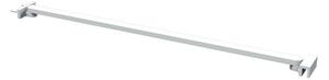 Erga Paris, suport de colț pentru paravane de duș cu grosimea sticlei 6/8/10 mm, lungime 60 cm, alb mat, ERG-V02-PARIS-BAR60-WH