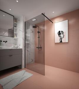 Erga Paris, Paravan de duș walk-in 50x200 cm, sticlă gri 8mm, profil negru, ERG-V02-PARIS-050x200-GR-BK