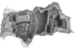 Autocolant 3D gaura cu priveliște Clădire musculare