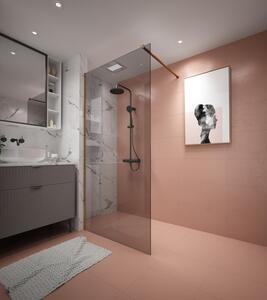 Erga Paris, Paravan de duș Walk-In 50x200 cm, sticlă gri 8mm, profil auriu mat, ERG-V02-PARIS-050x200-GR-GB