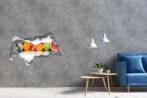 Autocolant de perete gaură 3D fructe colorate