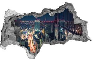 Fototapet 3D gaură în perete Tokyo, Japonia