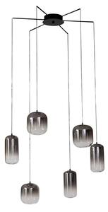 Avelina 6 LED Lustră Pendul Fum Gri - Lucande