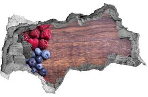 Fototapet un zid spart cu priveliște fructe de padure