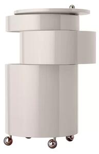 Barboy High Gloss Masă Laterală Creamy White - Verpan