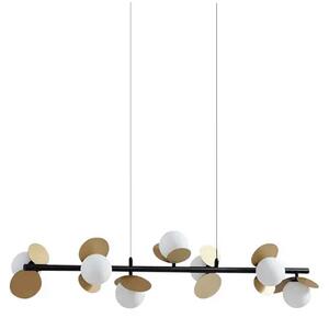 Pallo 7 LED Lustră pendul Negru/Auriu - Lucande