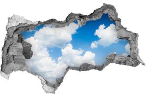 Autocolant un zid spart cu priveliște Nori pe cer
