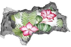 Autocolant gaură 3D flori tropicale