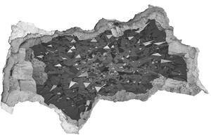 Autocolant de perete gaură 3D Abis negru în perete
