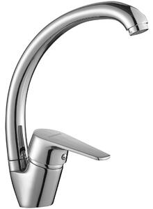Kuchinox Luga, baterie de chiuvetă independentă cu pipă în formă de F, cromată, LAV-BQL_067D