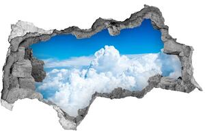 Autocolant un zid spart cu priveliște Nori din aer