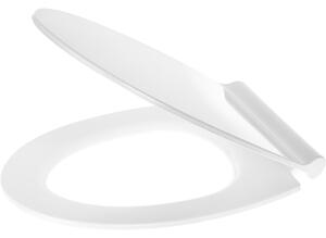 Capac de toaletă Kuchinox Slim, cu închidere silențioasă, alb, LAV-ADA_600E
